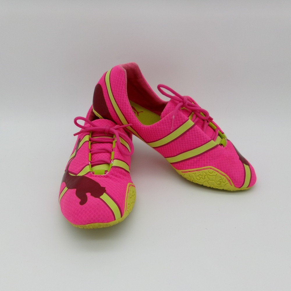 Puma Sportlifestyle Womens Shoes Pink Lime Green Sneakers 187138 06 Size 7